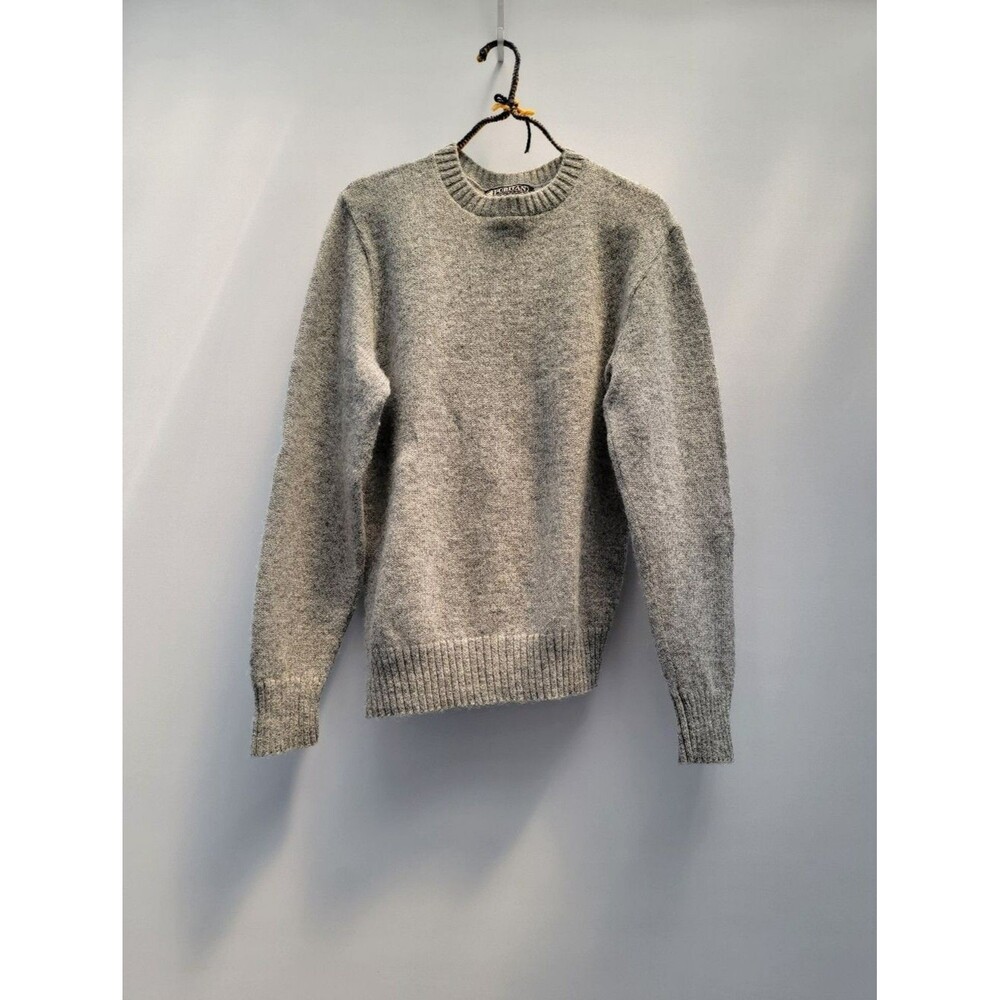 Puritan Vintage Shetland Wool Gray Sweater Mens Medium Academia Minimalist
